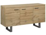 Sideboard TIMBER Grau - Eiche Hell - Breite: 140 cm