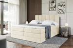 Boxspringbett BOXI1 KING Ecru - Breite: 200 cm