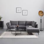 Ecksofa HANNA Grau - Metall - Massivholz - Textil - 260 x 87 x 217 cm