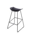 Lot de 4 tabourets de bar OSLO Noir - Métal - 48 x 75 x 50 cm