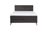 Lit boxspring SINDAR avec topper confort Anthracite - Noir - Largeur : 182 cm - Noir