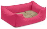 Lit pour chien, coussin MIMI Beige - Rose foncé - 40 x 17 x 55 cm