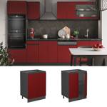 Meuble bas de cuisine R-Line 39715 Anthracite - Rouge