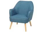 Fauteuil LOKEN Bleu - Chêne clair - Bleu pétrole