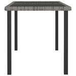 Gartentisch Grau - Metall - Polyrattan - 140 x 73 x 140 cm