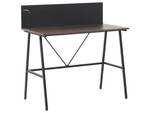 Schreibtisch HASTINGS Schwarz - Braun - Holzwerkstoff - 100 x 100 x 52 cm