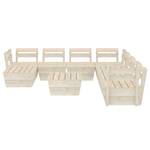 Mobilier de jardin Beige - Bois massif - Bois/Imitation - 60 x 30 x 60 cm