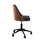 Chaise de bureau Georges Noir - Bois massif - 47 x 89 x 48 cm