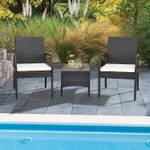 Gartenstuhl Polyrattan (2er Set) Braun - Rattan - 55 x 89 x 62 cm