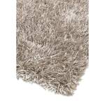 Tapis shaggy tufté main FURRY Argenté - 70 x 140 cm