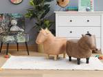 Tierhocker HORSE Beige - Eiche Hell