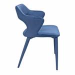 Chaise velours bleu accoudoirs - SWEET Bleu