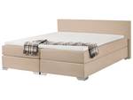 Doppelbett PRESIDENT Beige - Silber - 190 x 90 x 210 cm - Textil