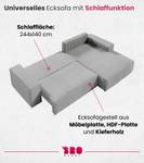 Ecksofa PABLO Beige - Ecke davorstehend links - Ottomane davorstehend links