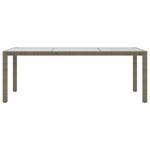 Gartentisch 3011702 Grau - Metall - Kunststoff - Polyrattan - 90 x 75 x 190 cm