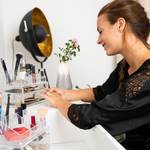 Make-Up Organizer mit 2 Schubladen Kunststoff - 24 x 19 x 14 cm