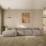 Ecksofa BUFFO 6-Sitzer Beige - Breite: 377 cm - Armlehne beidseitig montierbar - Ecke davorstehend links - Ottomane davorstehend links