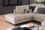 Sofa CARA Wohnlandschaft U-Form Cord Taupe