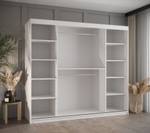 SCHWEBETÜRENSCHRANK PLECIONKA Breite: 200 cm - Silber