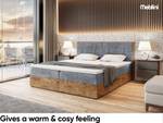 Boxspringbett Lofty 9 Grau - Breite: 129 cm - H4