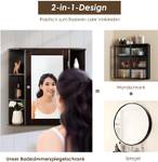 Spiegelschrank Badezimmerspiegel Braun - Holzwerkstoff - 17 x 63 x 65 cm