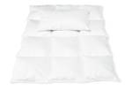 Bettdecke mit Flachkissen Daune Kopfkissen & Decke - 100% Baumwolle - Weiß
