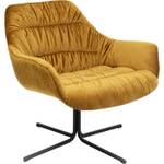 Fauteuil pivotant Bristol Jaune - Textile - 83 x 79 x 76 cm