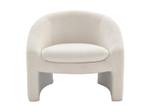 Fauteuil  OSSANA Blanc - Textile - 74 x 74 x 83 cm