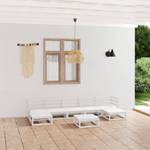 Garten-Lounge-Set (8-teilig) 3009737-1 Weiß - Massivholz - Holzart/Dekor - 70 x 30 x 70 cm