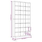 CD-Schrank 3002090 Grau - Eiche Sonoma Dekor - 23 x 177 cm