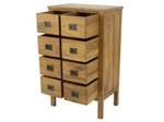 Commode haute LUMIDI Beige - Bois manufacturé - 35 x 93 x 56 cm