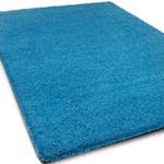 Shaggy-Teppich Barcelona Blau - Kunststoff - 66 x 3 x 200 cm