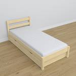 Einzelbett N01 mit Schublade Hellbraun - 90 x 190 cm