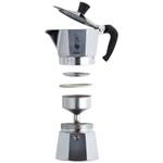 Kaffeemaschine Moka Express Silber - Naturfaser - 2 x 32 x 12 cm