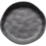 Assiettes plates Organic (lot de 4) Noir - 20 x 2 x 20 cm