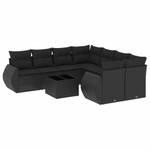 Gartensitzgruppe K6985(9-tlg) Schwarz - Massivholz - 69 x 62 x 62 cm