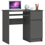 Bureau d'ordinateur Piksel droit CLP Graphite - Gris