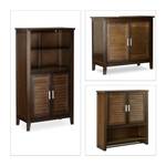 3 tlg. Badschrank Set Bambus 67 x 92 x 76 cm