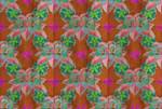 Fototapete Pierre Walls by Patel Braun - Grün - Orange - Pink - Kunststoff - Textil - 400 x 270 x 0 cm