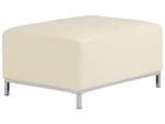 Pouf ottoman OSLO Beige - Argenté