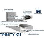 BOXSPRINGBETT mit Bettkasten Trinity K11 Blau - Tiefe: 90 cm