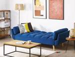 Schlafsofa ASBY Blau - Marineblau - Eiche Hell