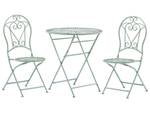 Bistro Set TRENTO 3-tlg Grün - Metall - 70 x 95 x 70 cm