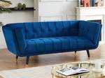 Couchgarnitur SAMANTHA 2er-Set Blau - Textil - 91 x 76 x 200 cm