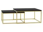 Im Set zwei Couchtische Dual Gold Schwarz