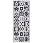 Küchenläufer Teppich Trendy Fliesen Grau - Textil - 45 x 1 x 145 cm