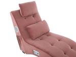 Chaiselongue SIMORRE Schwarz - Pink - Silber