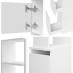Badezimmerschrank Roza Weiß - Holzwerkstoff - 20 x 136 x 20 cm