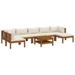 Garten-Lounge-Set (8-teilig) 3011497-23 Weiß - Massivholz - Holzart/Dekor - 65 x 35 x 65 cm