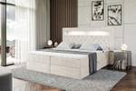 Boxspringbett - NOEL GOLD - LED Ecru - Breite: 140 cm - H3